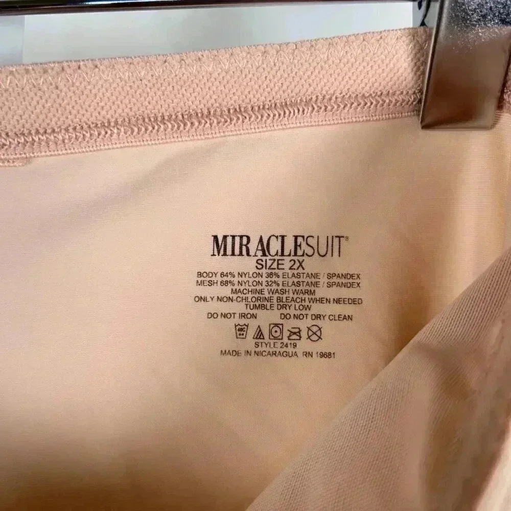 Miraclesuit Tummy Tuck High-Waist Thigh Slimmer Size 2x Compression Garment Smoo - Picture 4 of 4